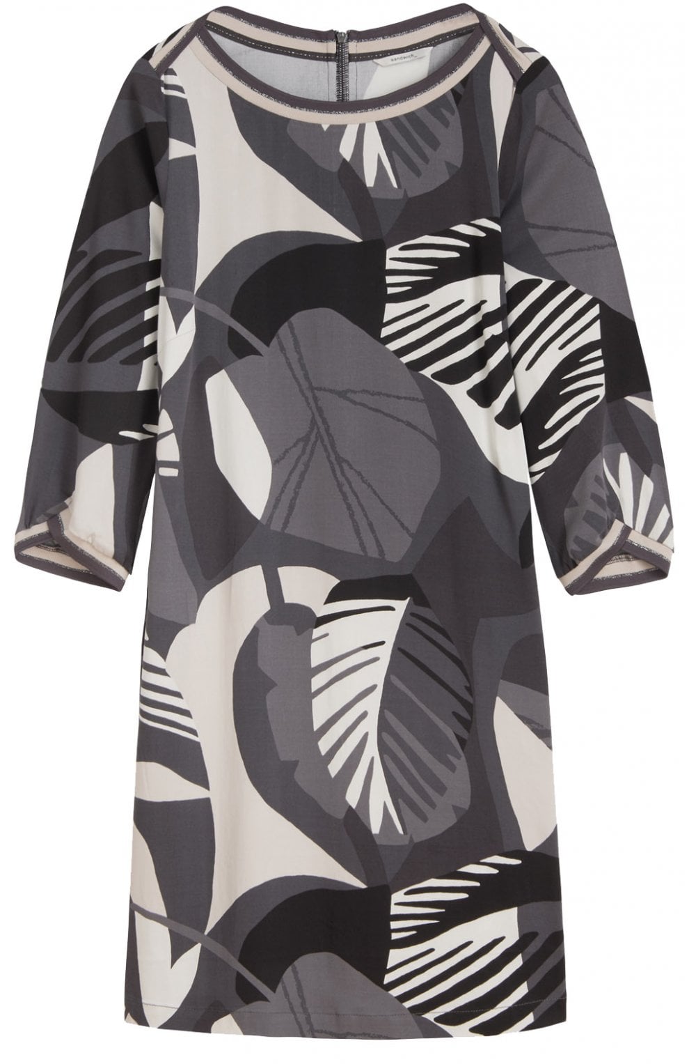 Grey Bold Print Shift Dress