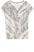 Grey Leaf Design T Shirt