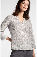 Grey Leaf Patterned Blouse
