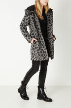 Grey Leopard Print Coat