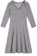Grey Patterned Jersey Dress