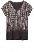 Grey Patterned Jersey T Shirt