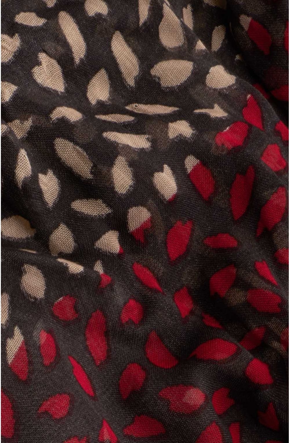 Grey & Pink Patterned Scarf