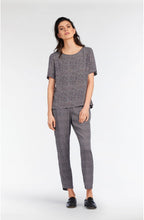 Grey Square Print Blouse