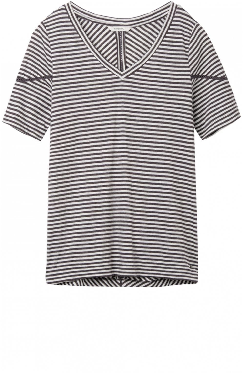Grey Striped Jersey T Shirt