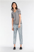 Grey Striped Jersey T Shirt