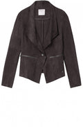 Grey Suede Effect Jacket