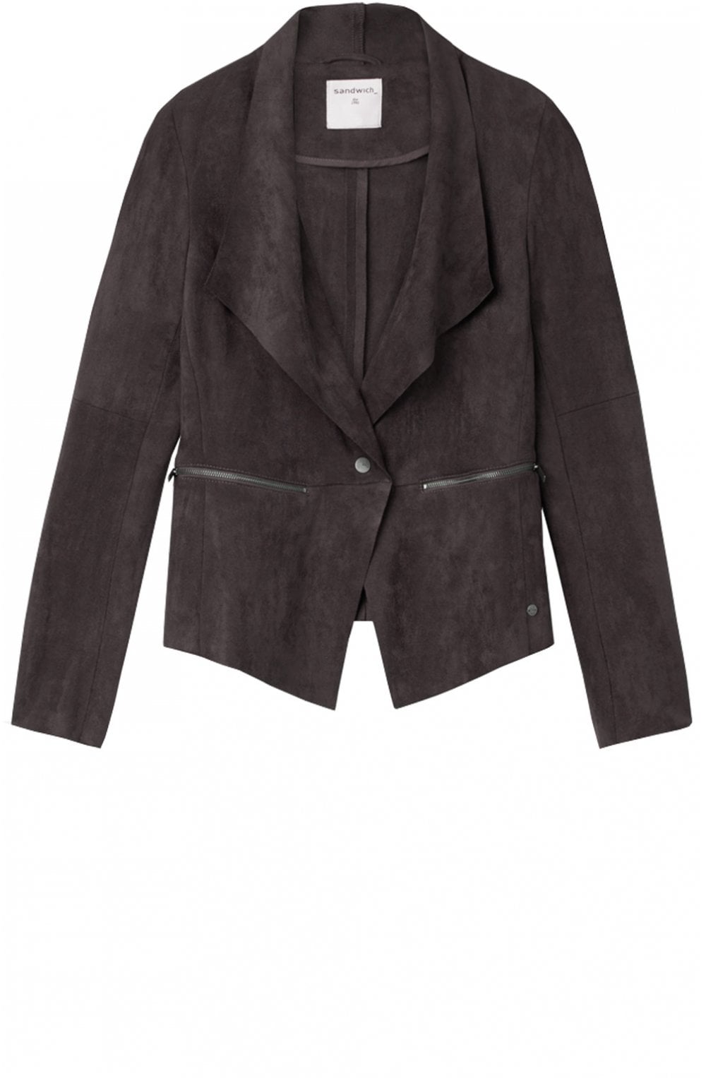 Grey Suede Effect Jacket