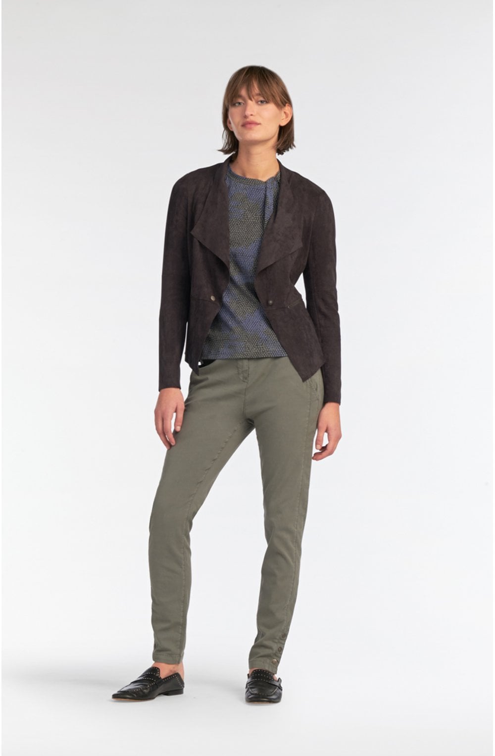 Grey Suede Effect Jacket
