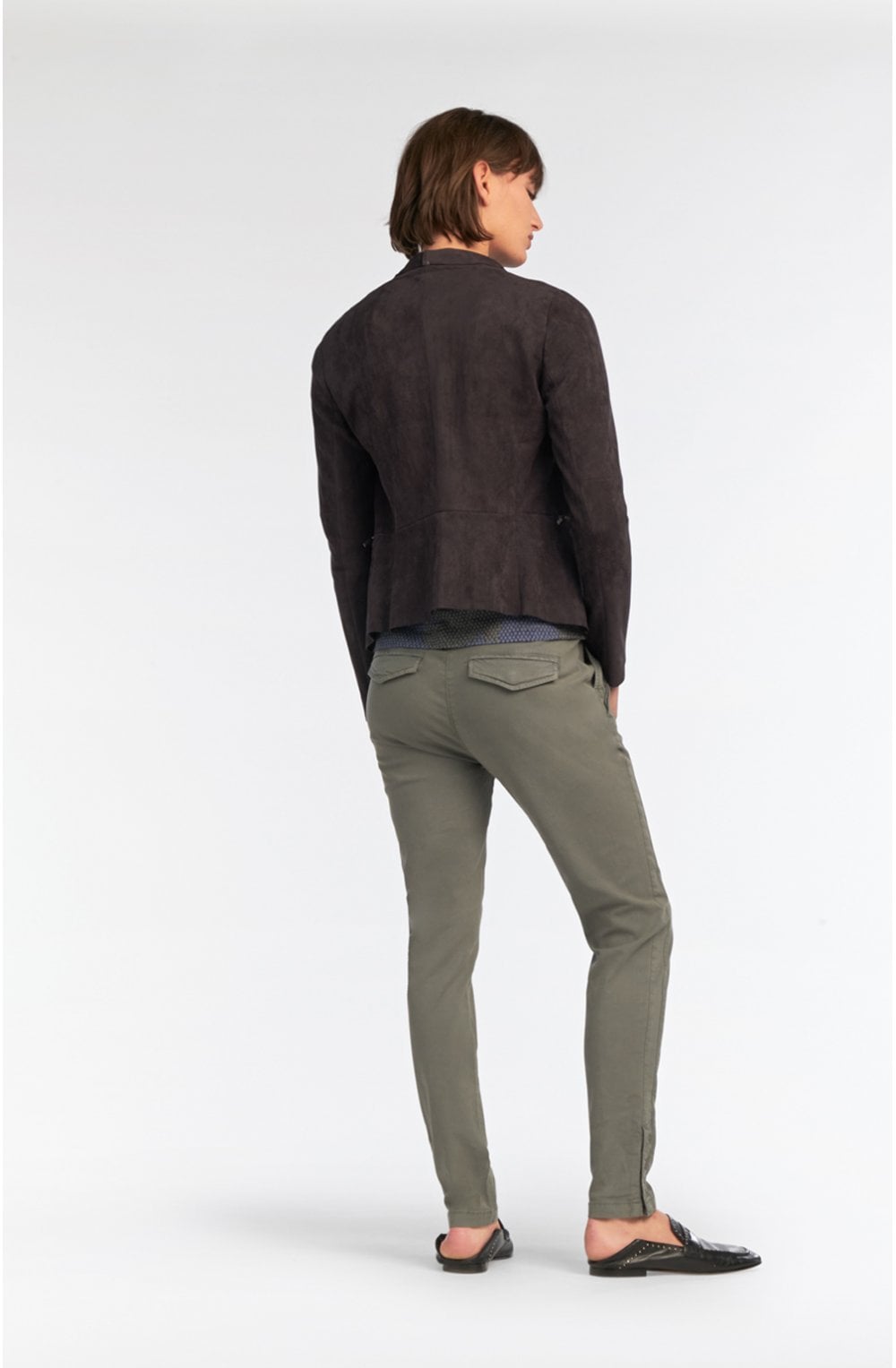 Grey Suede Effect Jacket