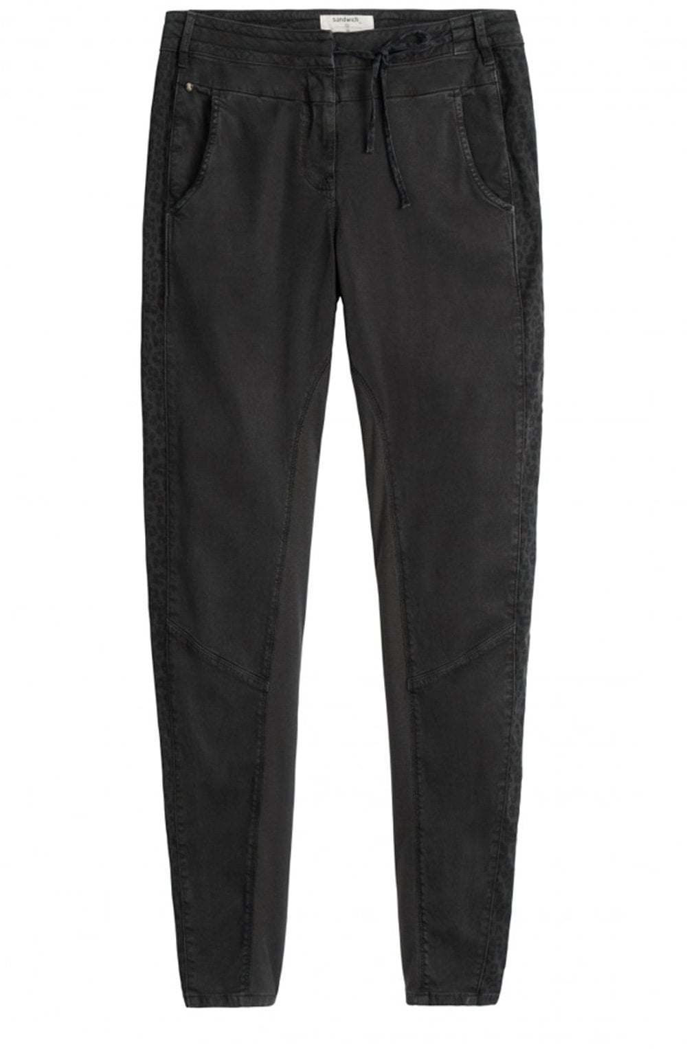 Grey Tie Waist Trousers