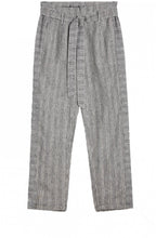 High Waisted Striped Linen Trousers