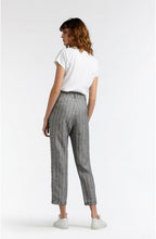 High Waisted Striped Linen Trousers