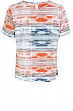 Hot Coral Patterned Blouse