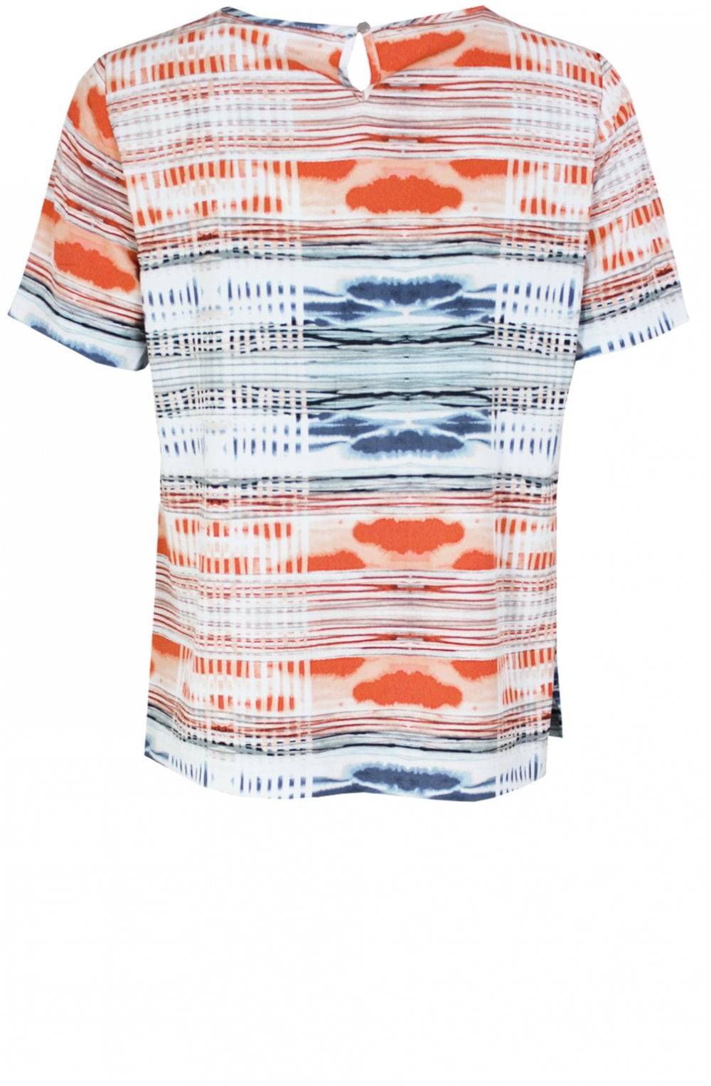 Hot Coral Patterned Blouse