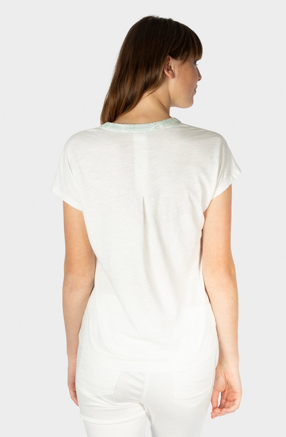 Ice Flow Fine Diamond Broderie Anglaise T Shirt