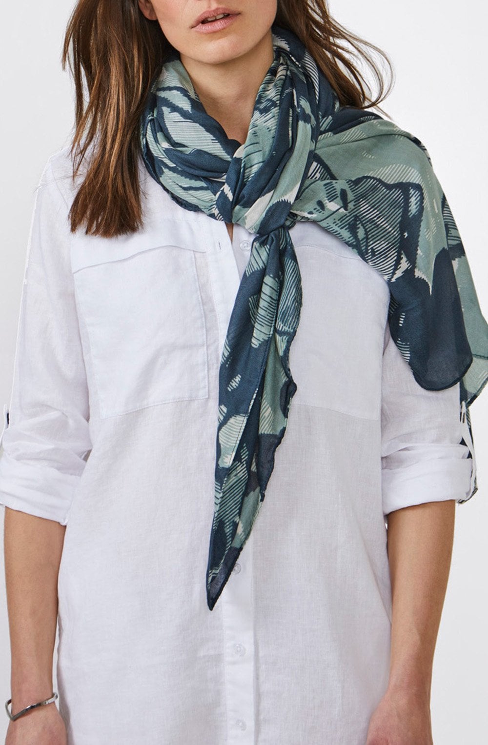 Iceberg Green Patterned Scarf