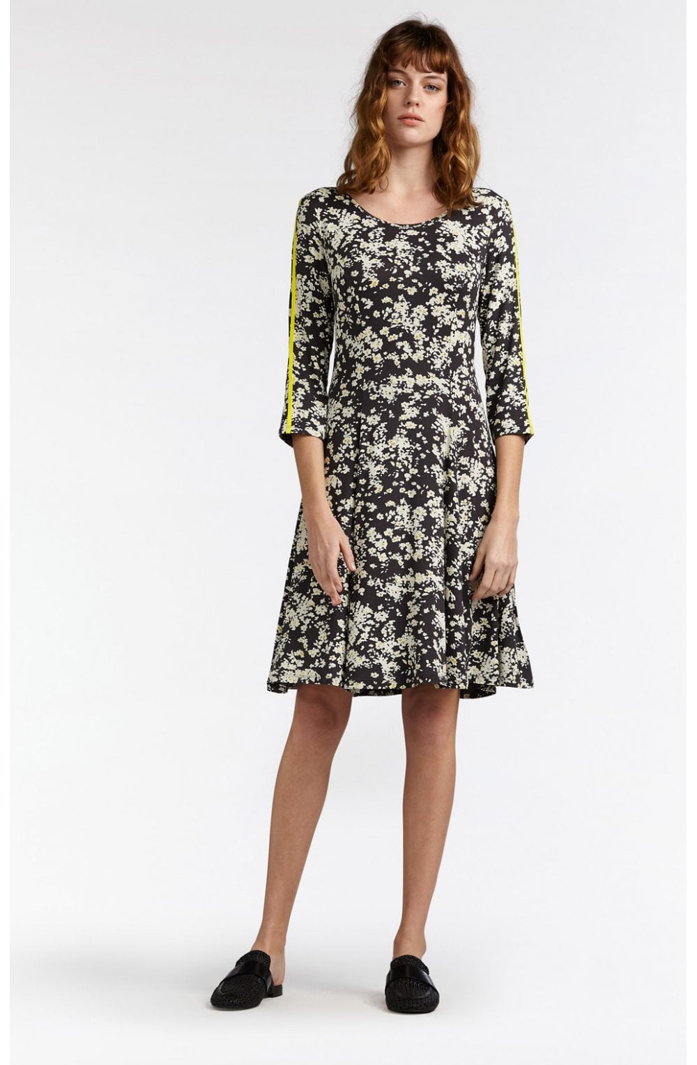 Iron Floral Print Jersey Dress