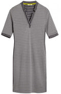Iron Grey Striped Jersey Dress