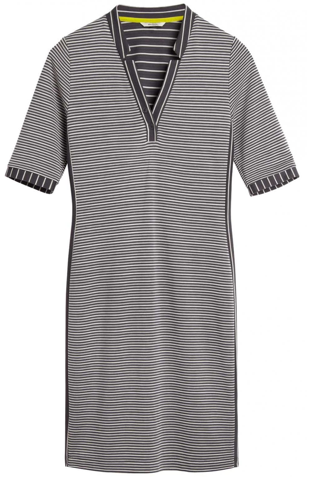 Iron Grey Striped Jersey Dress