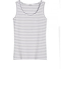 Iron & White Striped Vest Top