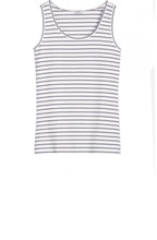 Iron & White Striped Vest Top