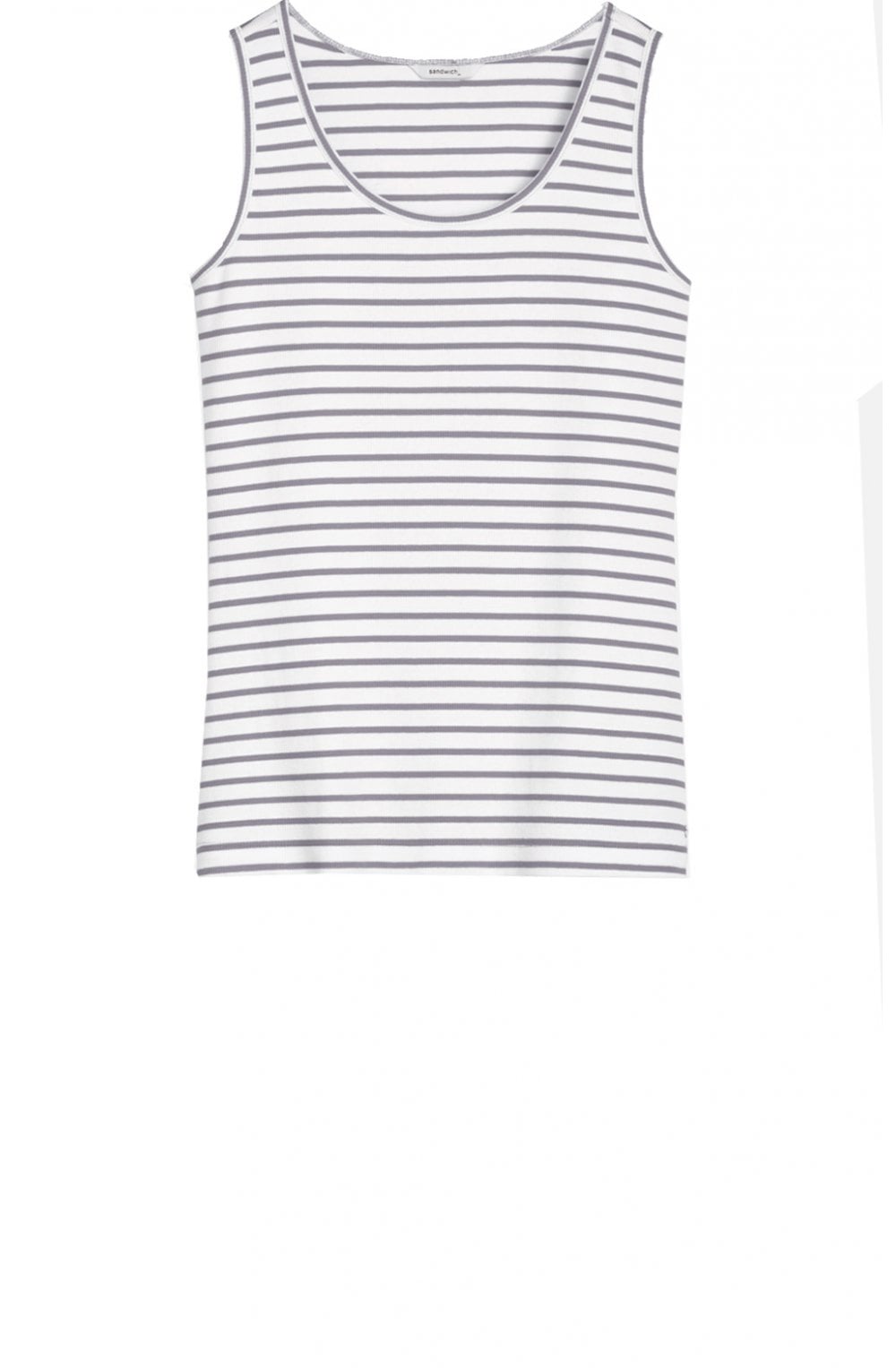 Iron & White Striped Vest Top