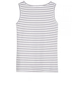 Iron & White Striped Vest Top