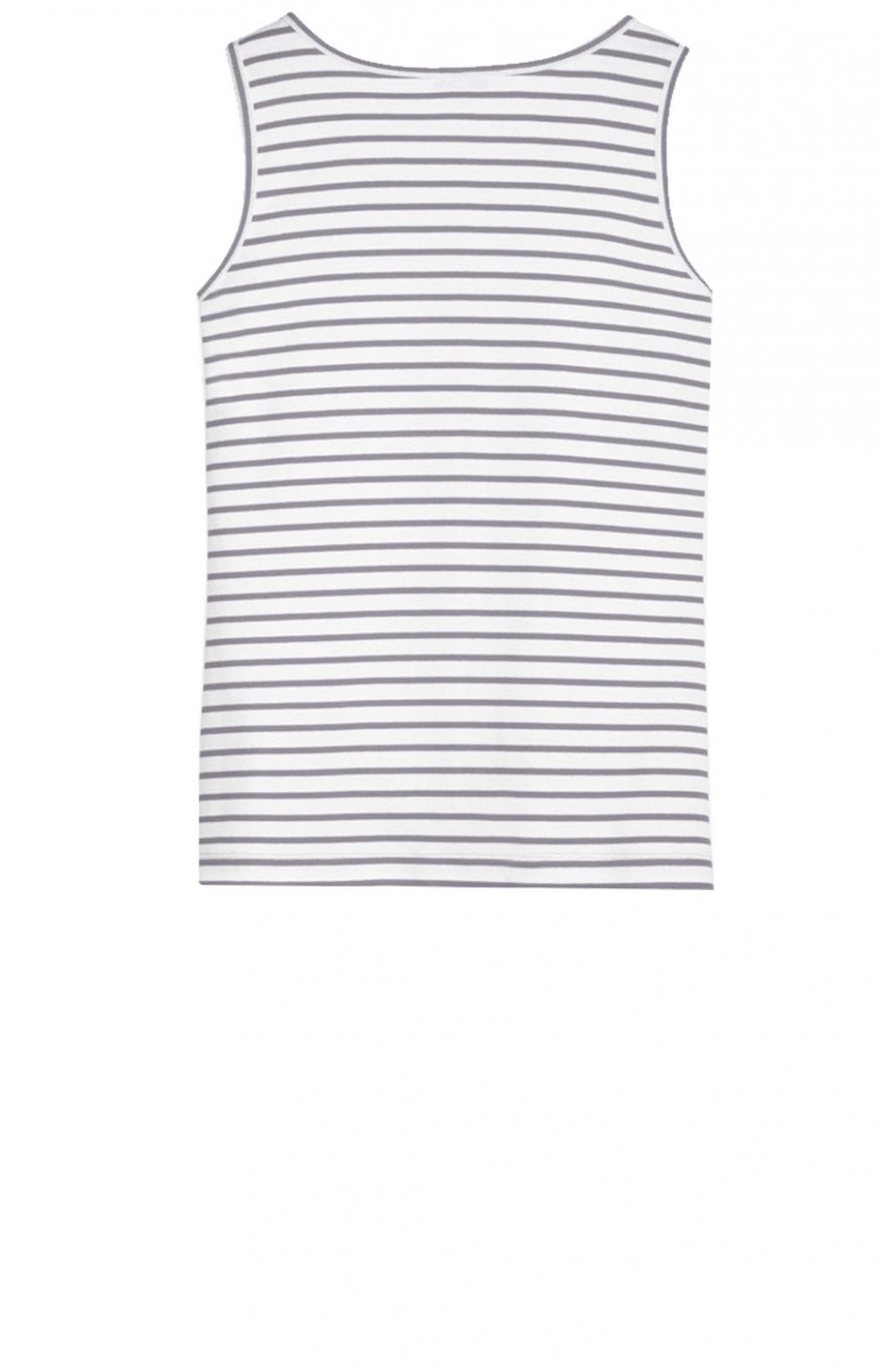 Iron & White Striped Vest Top