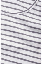 Iron & White Striped Vest Top