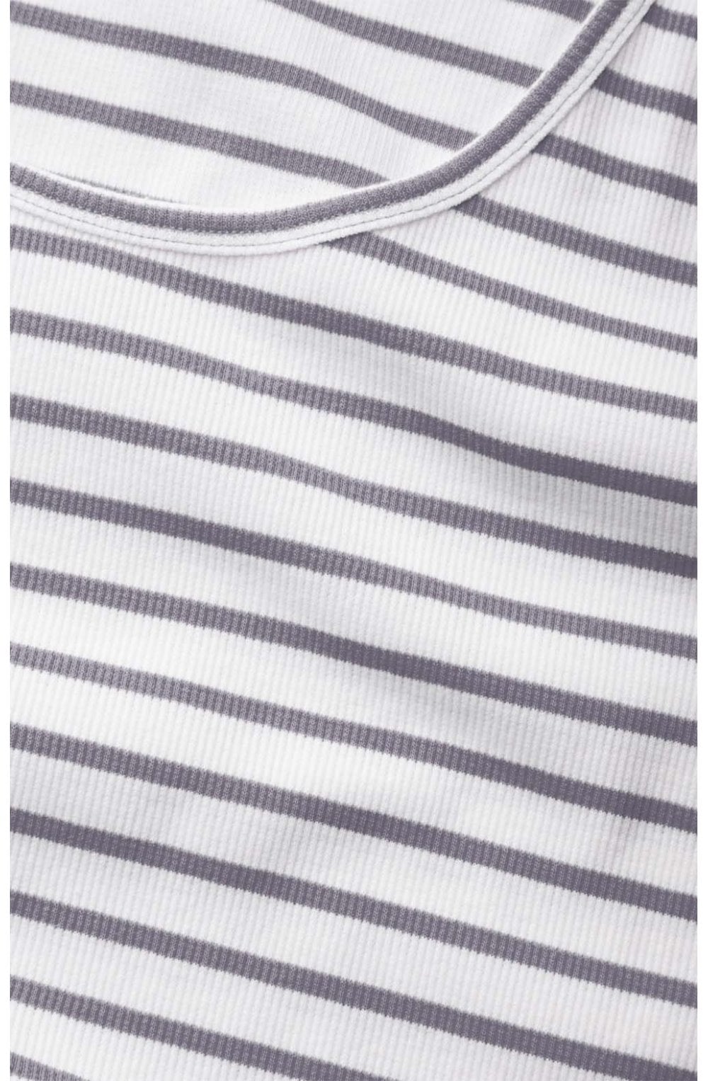Iron & White Striped Vest Top