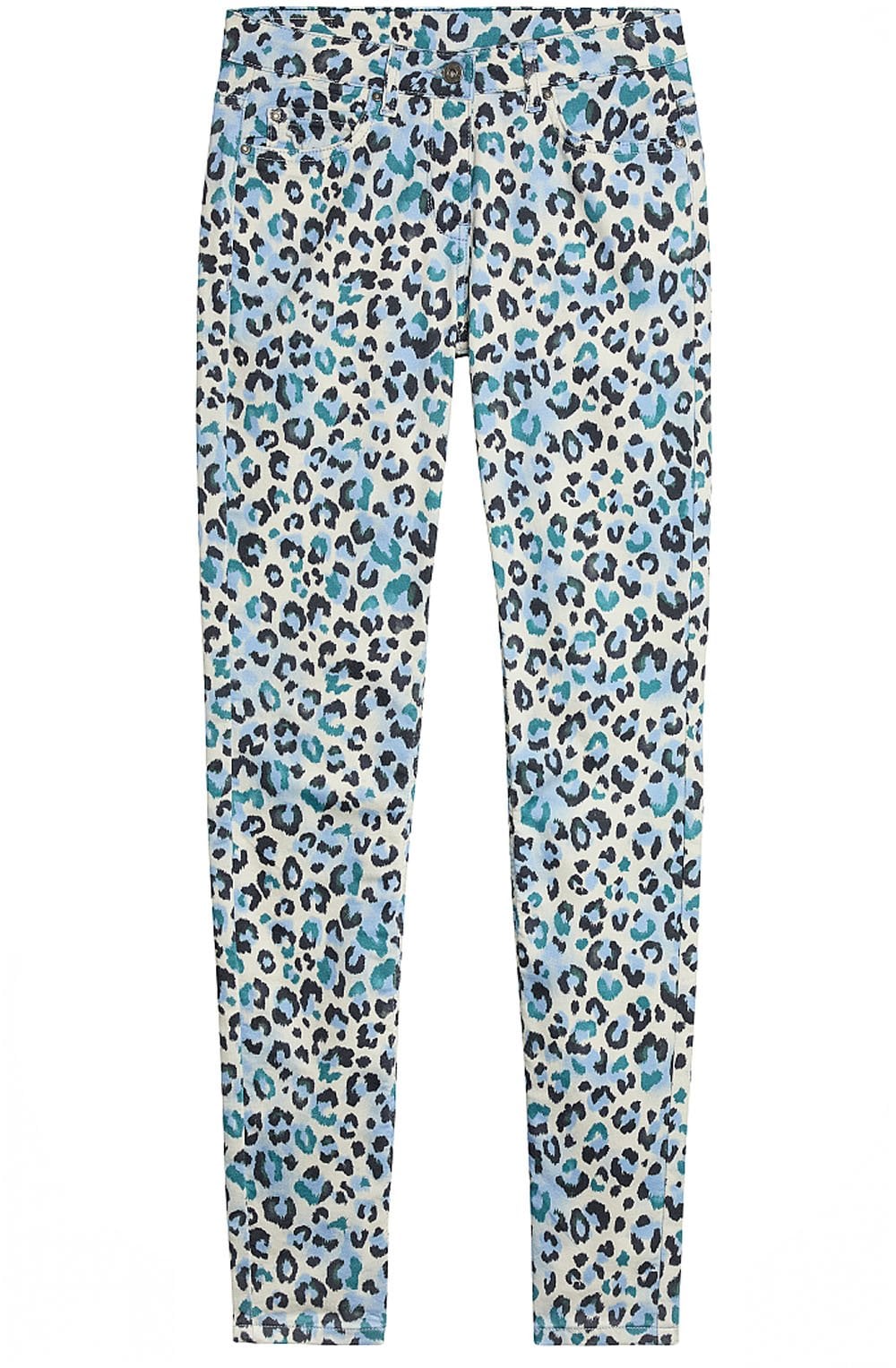Kayaking Green Leopard Print Jeans