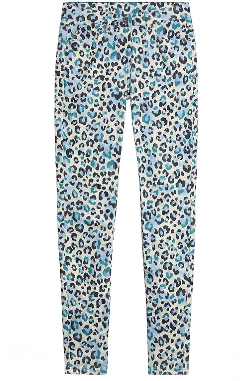 Kayaking Green Leopard Print Jeans