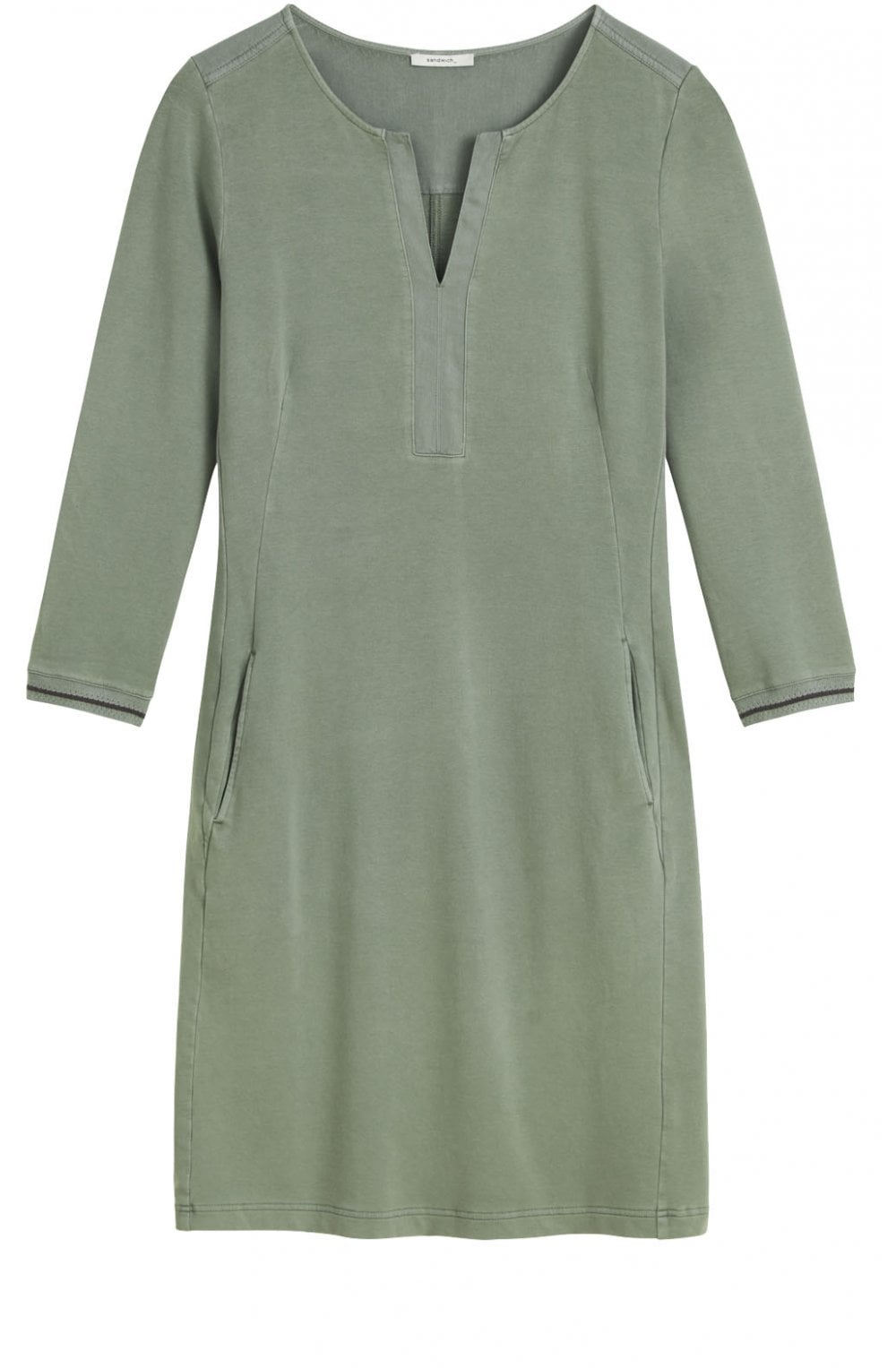 Khaki Green Jersey Dress
