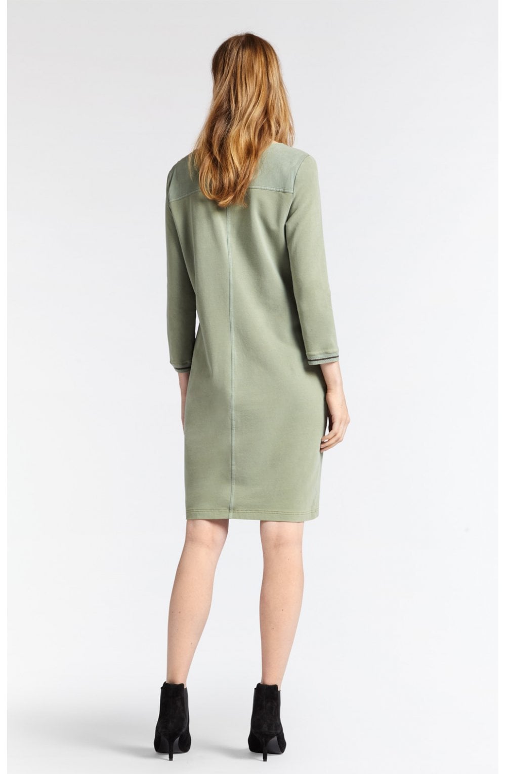 Khaki Green Jersey Dress