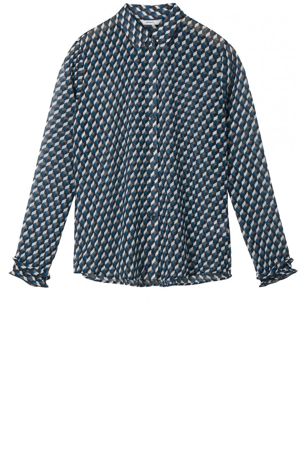 Lagoon Geometric Print Blouse