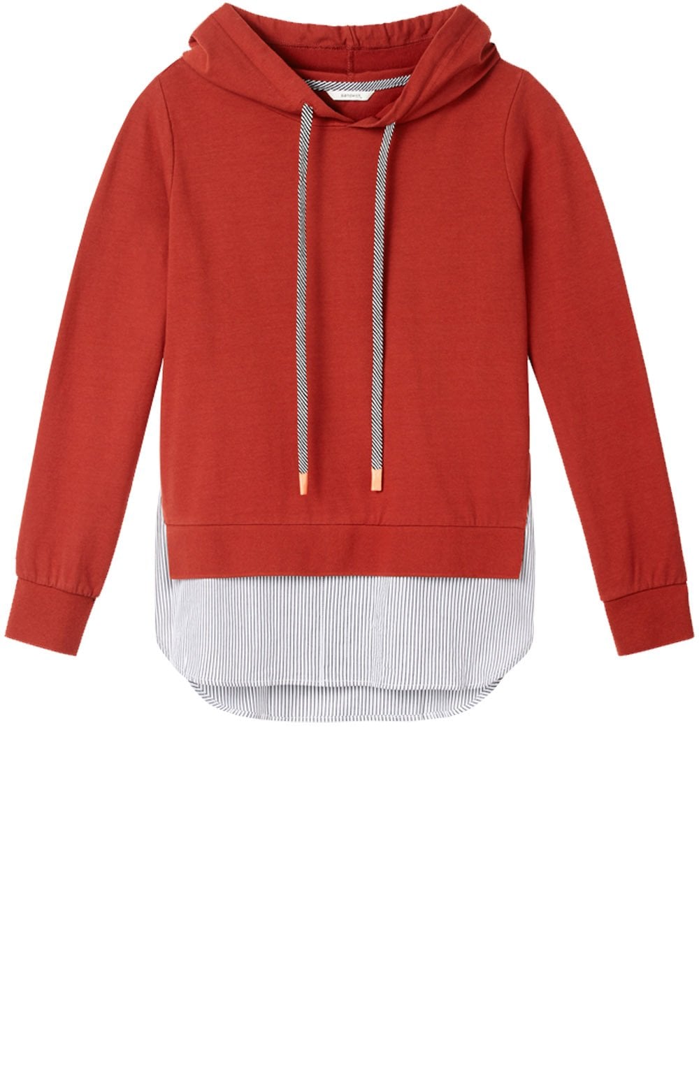 Layered Effect Hooded Sweatshirt