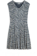 Leaf Design Jersey Dress