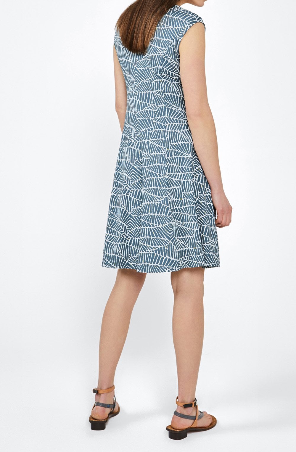 Leaf Design Jersey Dress