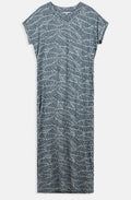 Leaf Design Maxi Dress