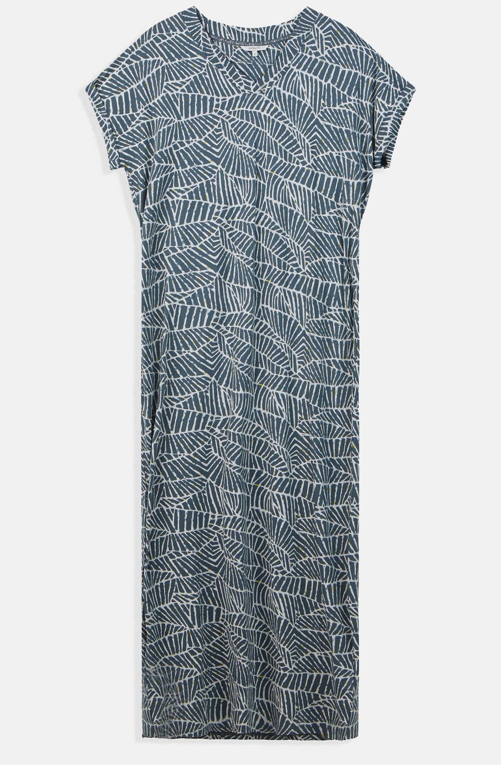 Leaf Design Maxi Dress