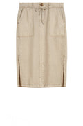 Light Khaki Linen Skirt
