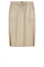 Light Khaki Linen Skirt