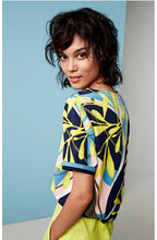 Lime Bold Print Blouse