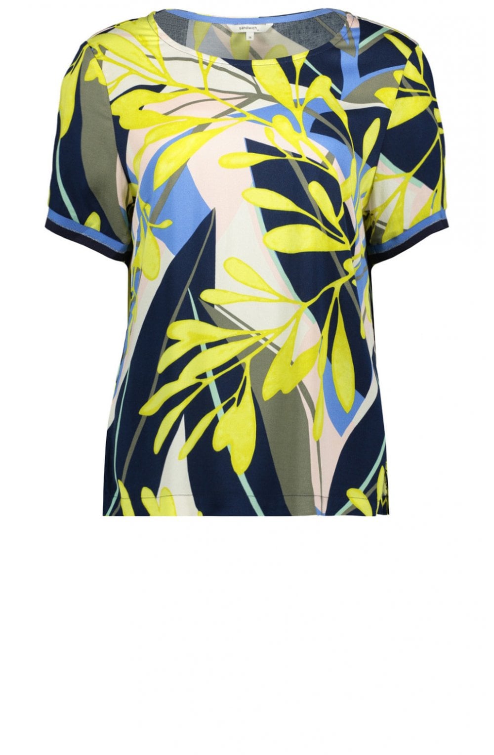 Lime Bold Print Blouse