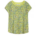 Lime Floral Print Blouse