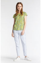 Lime Floral Print Blouse