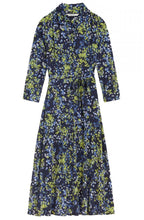 Lime & Navy Floral Shirt Dress