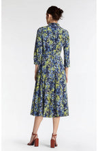 Lime & Navy Floral Shirt Dress