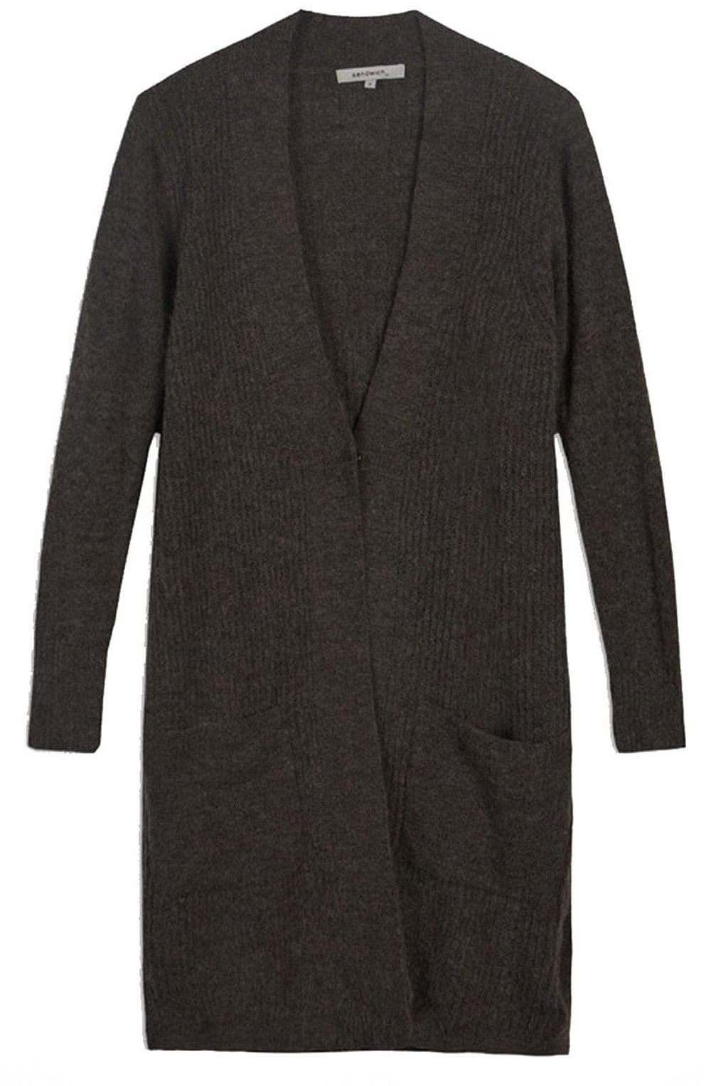 Long Grey Knit Cardigan